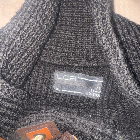 LCR 89 Black Edition 3-Button Toggle Pullover Mens Sweater Black Size XXL - Picture 5 of 8